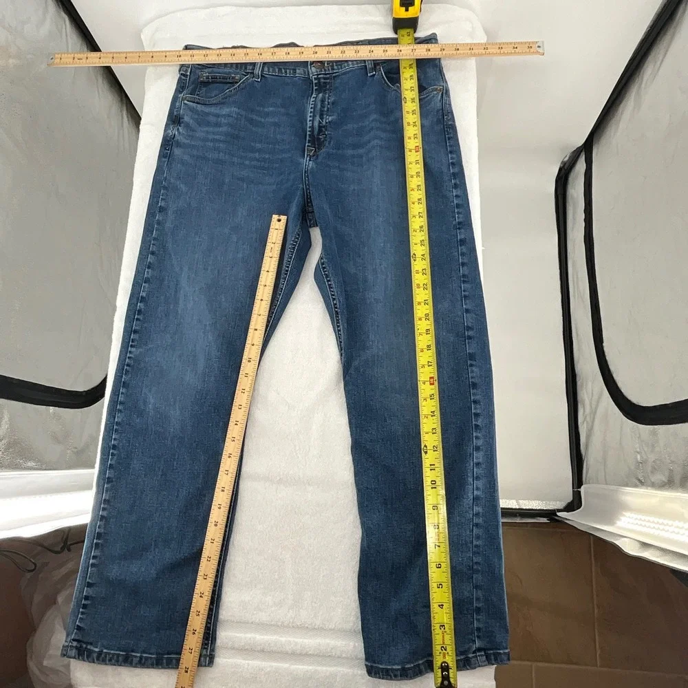 Wrangler Relaxed Fit Bootcut‎ Jeans Mens 38x30 Blue Denim Stretch Casual